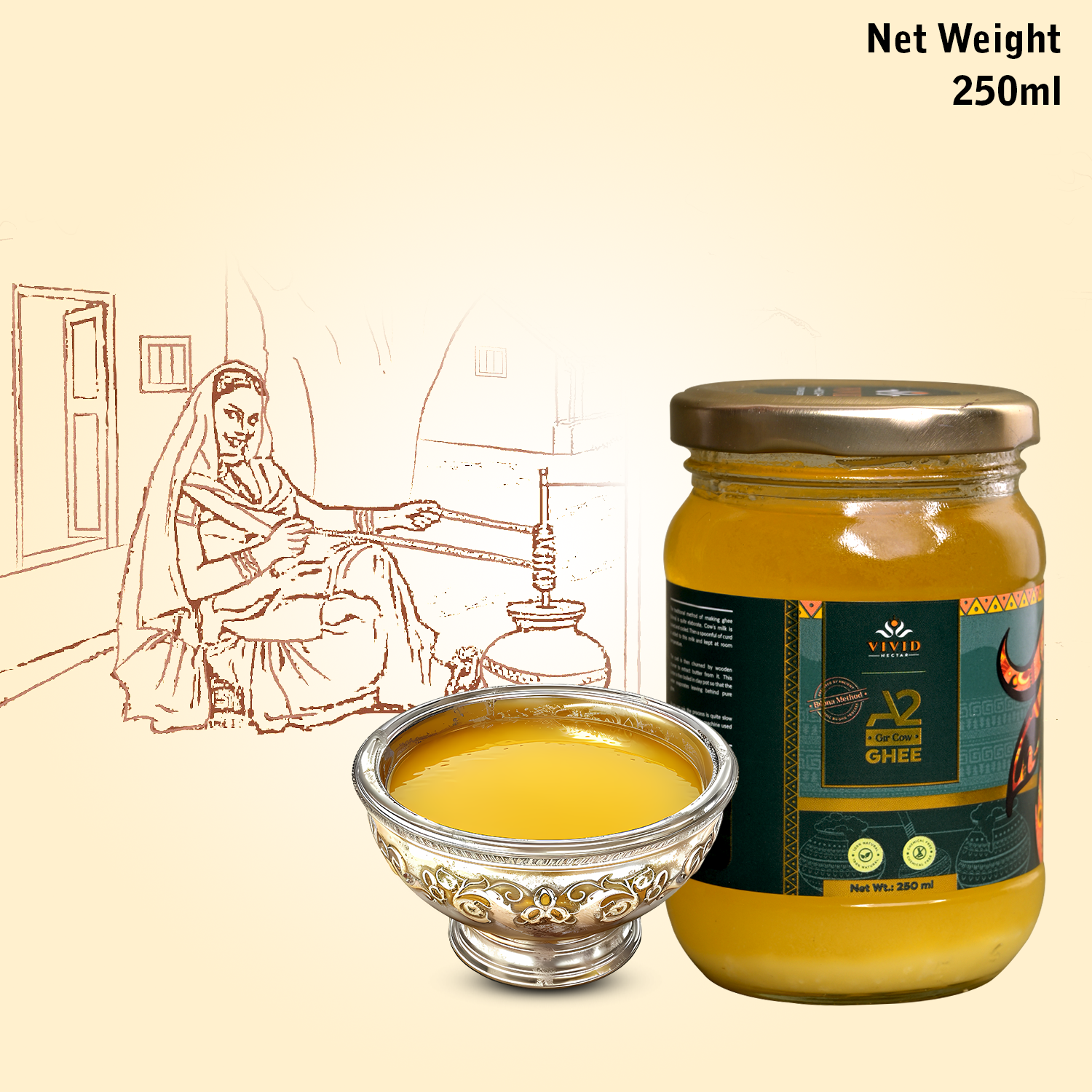 A2 Bilona Ghee 250 ML